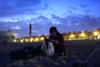 playa de noche