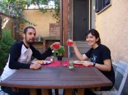 Brindis de la �ltima tarde viviendo bajo el sol de Roma.Toast in the last lunch living under the Roman sun.