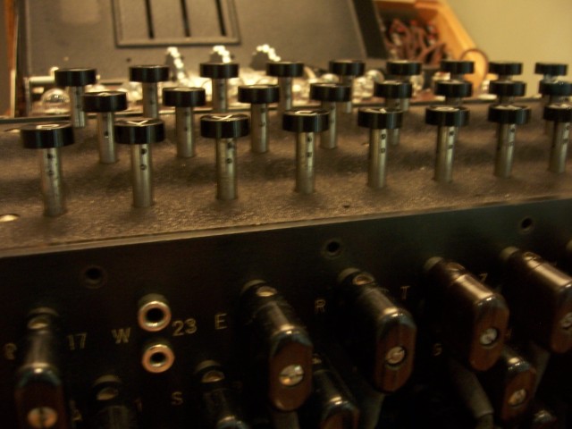 Detalle de la m�quina Enigma.

Detail of the Enigma machine.