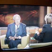 Entrevista al ex-presidente de Chile en la televisi�n catalana.Interview to the Chilean ex-president in the Catalan TV.