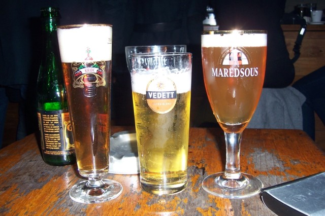 Gueuze, Vedette y Maredsu; me gust� mucho la Gueuze, una cerveza de LambicGueuze, Vedette and Maredsu; I liked Gueuze a lot, it is a beer made of Lambic
