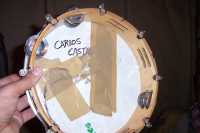 Cuando ten�a 15 a�os, llevaba este pandero a todas las actividades con ni�os en las que participabaWhen I was 15, I worked with children, and took this tambourine to all the activities