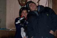 Mi sobrina M. y su padre J.My nephew M. and his father J.