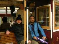 En el tranv�a  con M.In the tram with M.