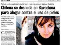 Fabiola en el diario LUN, antes de la manifestaci�n ...Fabiola in the LUN newspaper before the demonstration ... 