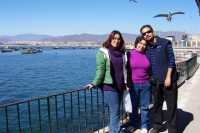 Con mi hermana y mi mam� en el puertoWith my sister and my mother at the port
