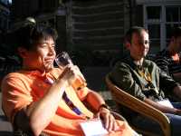 W. y V. disfrutando del solW. and V. enjoying  the sun