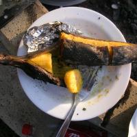Un plátano asado