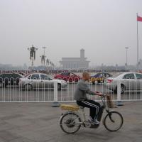 Bicycle in front of Tiananmenn Square